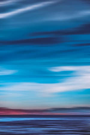 Coastal art, holiday destination and luxury travel concept - Abstract ocean wall decor background, long exposure view of dreamy mediterranean sea coastの写真素材