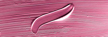 Art, branding and makeup concept - Cosmetics abstract texture background, pink acrylic paint brush...