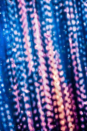 Christmas lights, New Years Eve fireworks and abstract texture concept - Magic sparkling shiny glitter and glowing snow, luxury winter holiday backgroundの写真素材