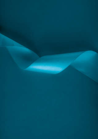 Branding, holidays and luxe brands concept - Abstract silk ribbon on aqua blue background, exclusive luxury brand design for holiday sale product promotion and glamour art invitation card backdropの写真素材