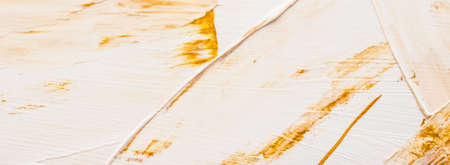 Art, branding and glamour concept - Artistic abstract texture background, golden acrylic paint brush stroke, textured ink oil splash as print backdrop for luxury holiday brand, flatlay banner designの写真素材