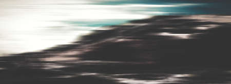 Seascape, seaview and coastline concept - Abstract vintage coastal nature background, long exposure view of dreamy ocean coast, sea retro art print, beach holiday destination for luxury travel brandの写真素材