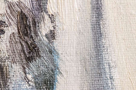 Stroke, artwork and palette concept - Abstract vintage brush strokes on canvas background, oil...