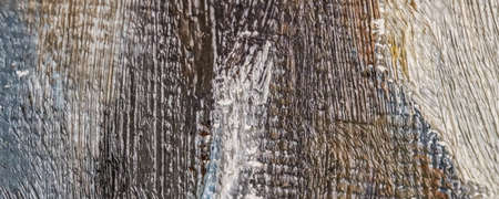 Stroke, artwork and palette concept - Abstract vintage brush strokes on canvas background, oil painting impressionism art backdrop, paint texture for artistic brand, pastel colours flat lay designの写真素材