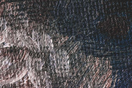 Stroke, artwork and palette concept - Abstract vintage brush strokes on canvas background, oil...