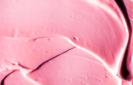 Glamour, branding and makeup art concept - Pink cosmetic texture background, make-up and skincare cosmetics product, cream, lipstick, moisturizer macro as luxury beauty brand, holiday flatlay designの写真素材