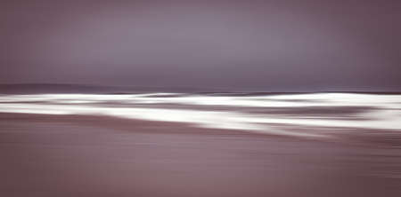 Seascape, seaview and coastline concept - Abstract vintage coastal nature background, long exposure view of dreamy ocean coast, sea retro art print, beach holiday destination for luxury travel brandの写真素材
