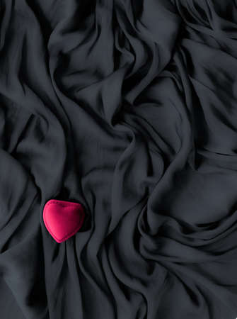 Romance, surprise and holidays concept - Valentines Day abstract background, heart shaped jewellery gift box on silk backdrop, love dating and engagement romantic present, luxury brand holiday designの写真素材