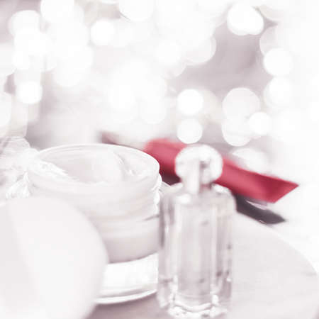 Natural cosmetics, luxe branding and vintage set concept - Anti-age beauty face moisturizer cream for sensitive skin, luxury spa cosmetic and clean skincare brand product as holiday giftの写真素材