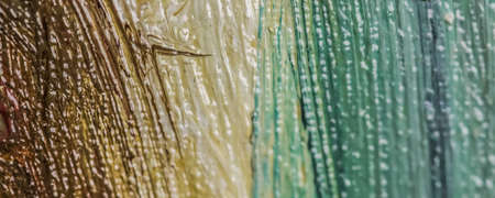 Stroke, artwork and palette concept - Abstract vintage brush strokes on canvas background, oil painting impressionism art backdrop, paint texture for artistic brand, pastel colours flat lay designの写真素材