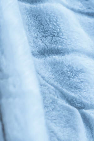 Fashion design, warm winter clothing and vintage material concept - Luxury blue fur coat texture...