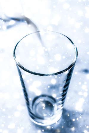 Dairy products, healthy diet and Christmas food concept - Magic holiday drink, pouring organic...
