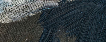 Stroke, artwork and palette concept - Abstract vintage brush strokes on canvas background, oil...