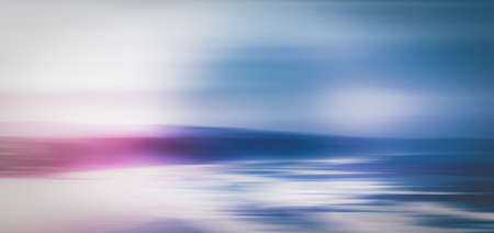 Seascape, seaview and coastline concept - Abstract vintage coastal nature background, long exposure view of dreamy ocean coast, sea retro art print, beach holiday destination for luxury travel brandの写真素材