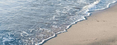 Beautiful sea or ocean waves, coast view from tropical sand beach, summer vacation travel and holiday destination sceneの写真素材