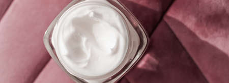 Face cream moisturizer in a jar, luxury skincare cosmetics and organic anti-aging product for health...