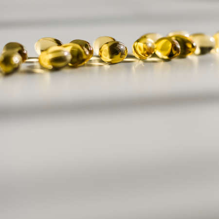 Pills, capsules and vitamins, healthcare and medicine for virus protection, close-upの写真素材