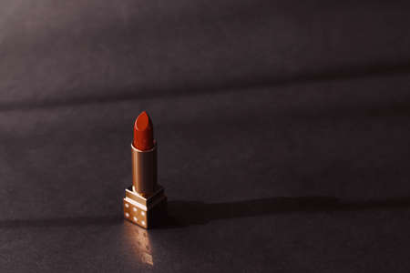 Red lipstick as premium beauty product, make-up and cosmetics brandingの写真素材