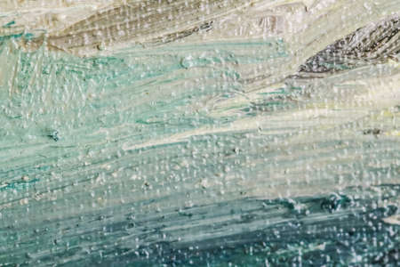 Oil paint brush strokes on canvas background, abstract texture close-upの写真素材