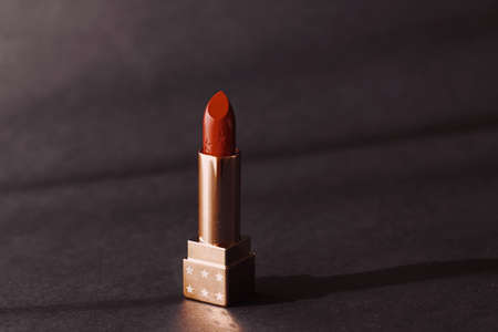 Red lipstick as premium beauty product, make-up and cosmetics brandingの写真素材