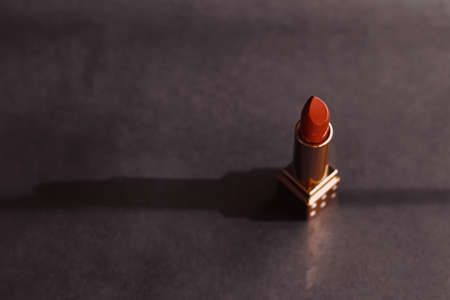 Red lipstick as premium beauty product, make-up and cosmetics brandingの写真素材