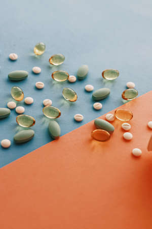 Medical pills and drugs, medicine for health care and clinical therapyの写真素材