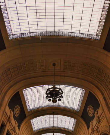 Milan, Italy circa January, 2020: Details of a classic European architecture of historical buildings in Milan, Lombardy region in Northern Italyのeditorial素材