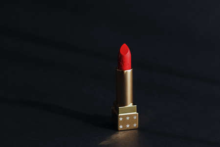 Red lipstick as premium beauty product, make-up and cosmetics brandingの写真素材