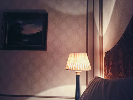 Brussels, Belgium circa January, 2020: Interior design of a room in five star Hotel Metropole in Brussels, Belgiumのeditorial素材