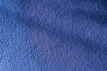 Premium blue fabric texture, decorative textile as background for interior design, close-upの写真素材