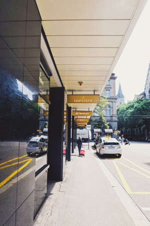 Zurich, Switzerland circa September, 2019: Bahnhofstrasse in Zurich, Switzerland, main downtown street in the city centerのeditorial素材
