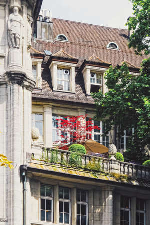 Zurich, Switzerland circa September, 2019: Bahnhofstrasse in Zurich, Switzerland, main downtown street in the city centerのeditorial素材