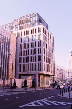 Warsaw, Poland circa May, 2020: Classical architecture, buildings in the city center