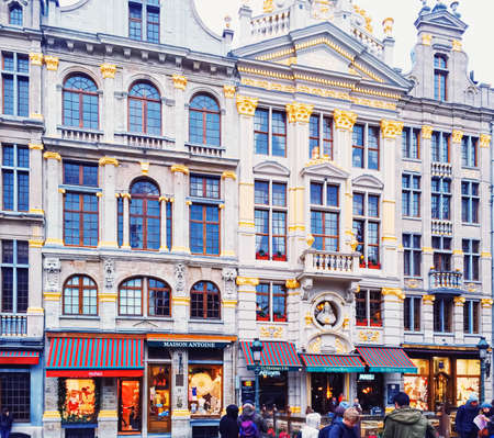 Brussels, Belgium circa January, 2020: The Grand Place square in Brussels, the capital of Belgium,...