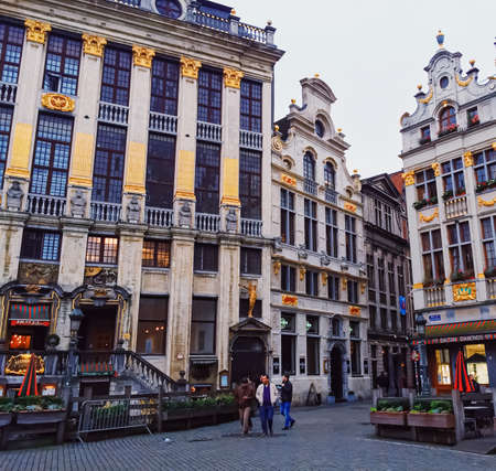 Brussels, Belgium circa January, 2020: The Grand Place square in Brussels, the capital of Belgium, famous historical landmarkのeditorial素材