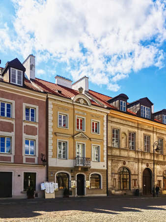 Warsaw, Poland circa May, 2020: Empty streets of Old Town in Warsaw, Poland during pandemicのeditorial素材