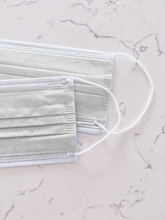 Surgical face masks for preventing infection during coronavirus pandemic, healthcare and hygiene