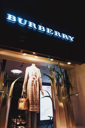 Zurich, Switzerland circa January, 2020: Shop window display of a luxury boutique store on...