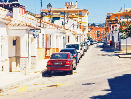 Velez-Malaga, Spain circa June, 2019: Streets of Velez-Malaga, small town in Andalucia region in Spainのeditorial素材