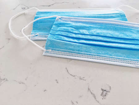 Surgical face masks for preventing infection during coronavirus pandemic, healthcare and hygiene
