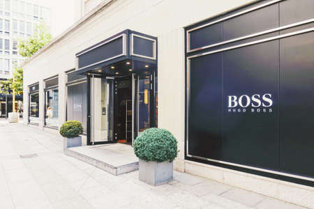 Zurich, Switzerland circa September, 2019: Luxury boutique store on Bahnhofstrasse in Zurich, Switzerland, main downtown street in the city centerのeditorial素材