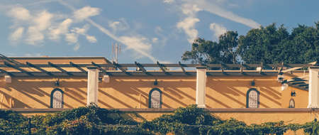 Architectural details on ancient streets of Kos Island in Greece, travel and sightseeing conceptの写真素材