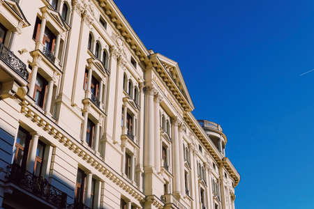 Warsaw, Poland circa May, 2020: Classical architecture, buildings in the city centerのeditorial素材