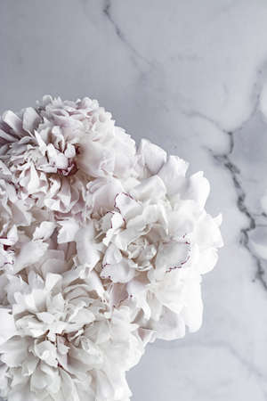 Bouquet of peony flowers as luxury floral background, wedding decoration and event branding designの写真素材