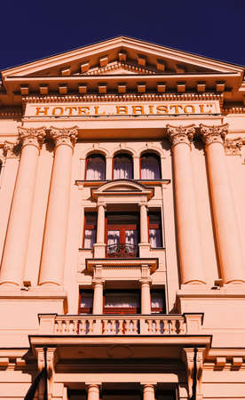 Warsaw, Poland circa May, 2020: Classical architecture, buildings in the city centerのeditorial素材