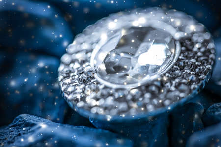 Luxury diamond earrings closeup, jewelry and fashion brandsの写真素材