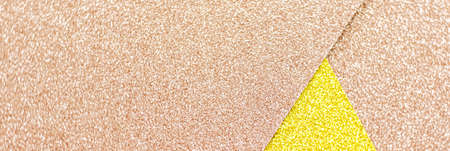 Blush pink and yellow shiny glitter paper background, abstract and holiday backdropsの写真素材