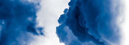 Minimalistic blue cloudy background as abstract backdrop, minimal design and artistic splashesの写真素材