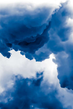Minimalistic blue cloudy background as abstract backdrop, minimal design and artistic splashesの写真素材
