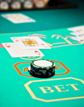 Playing cards game in casino, gambling adsの写真素材